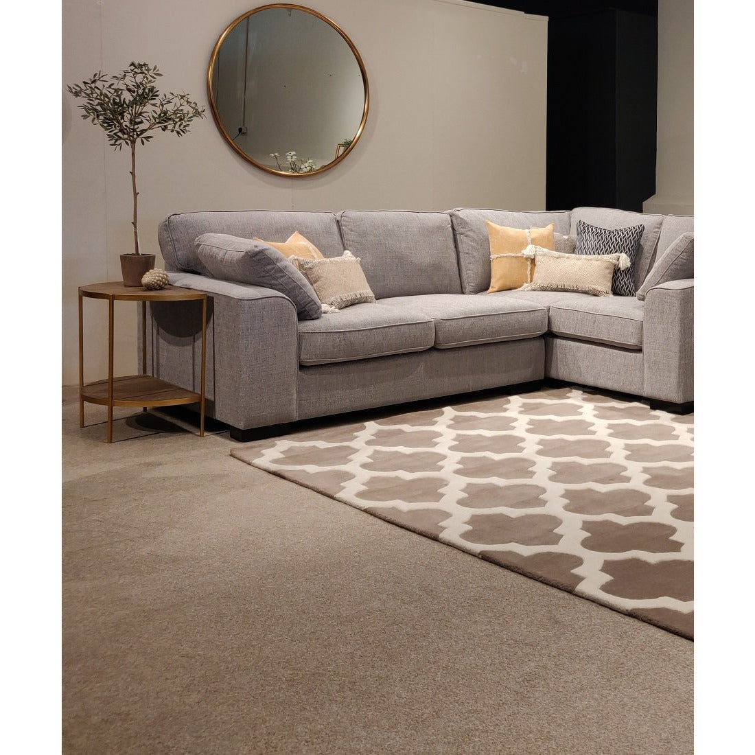 Arizona Gold Demi Lune End Table from Upstairs Downstairs Furniture in Lisburn, Monaghan and Enniskillen