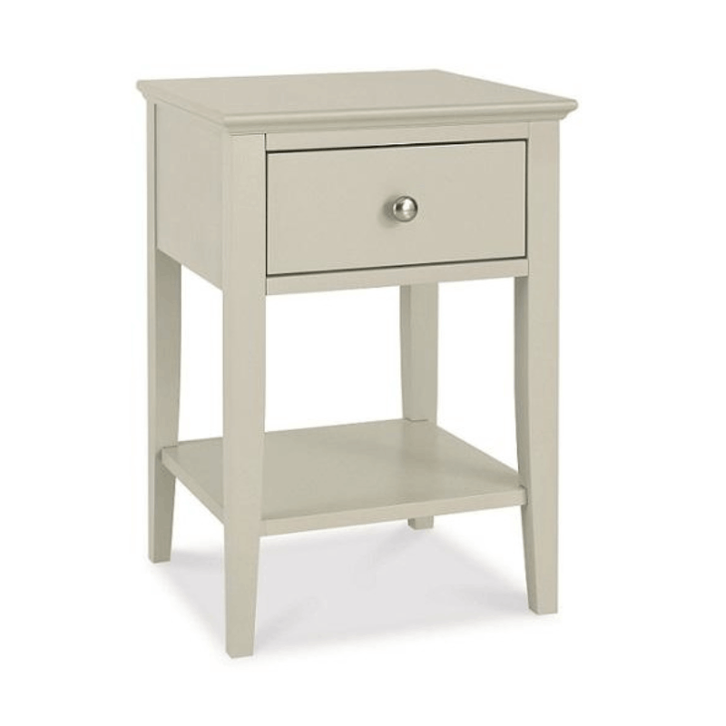 Ashby Soft Grey 1 Drawer Bedside Table