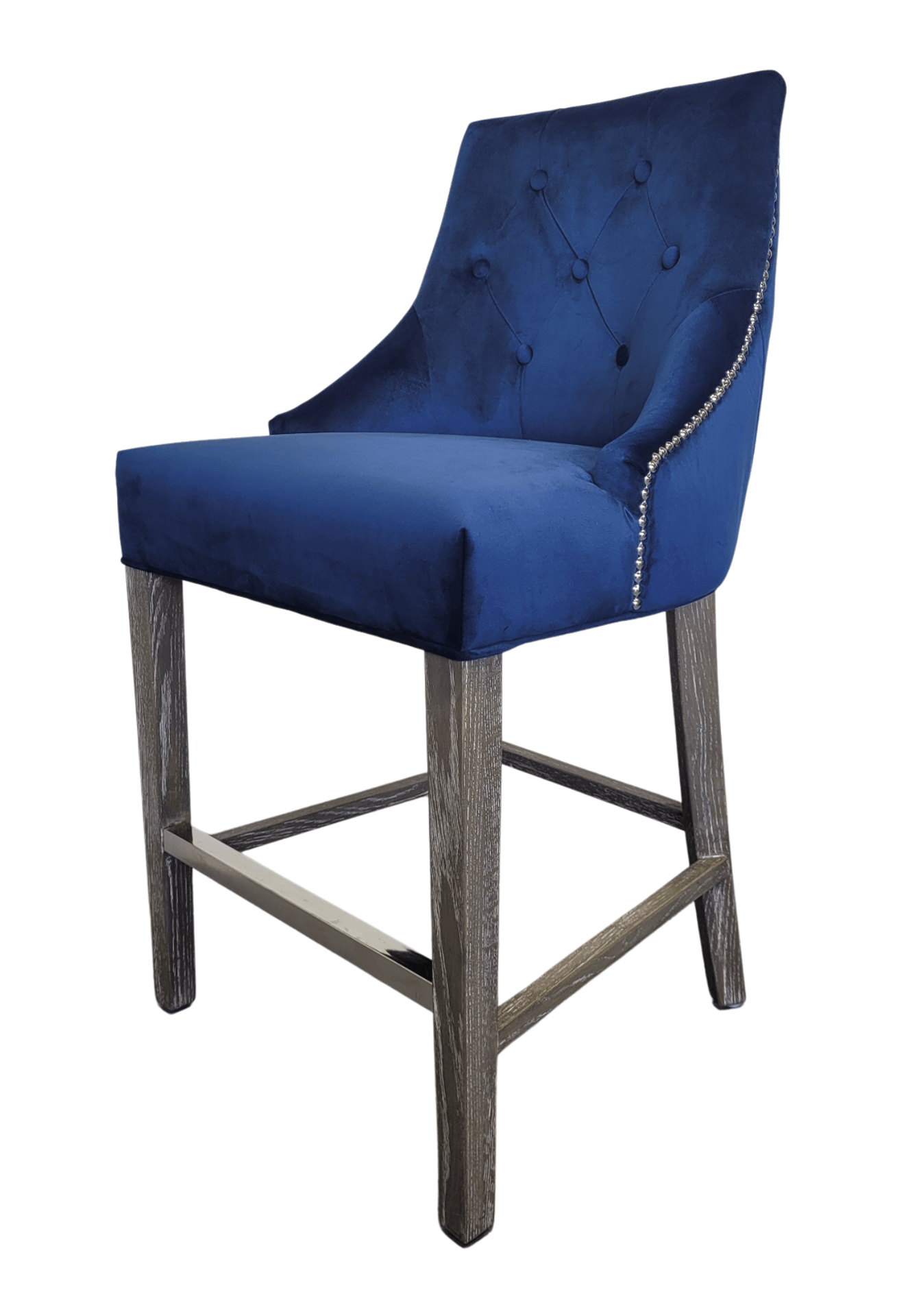 Camilla Stool Navy Velvet