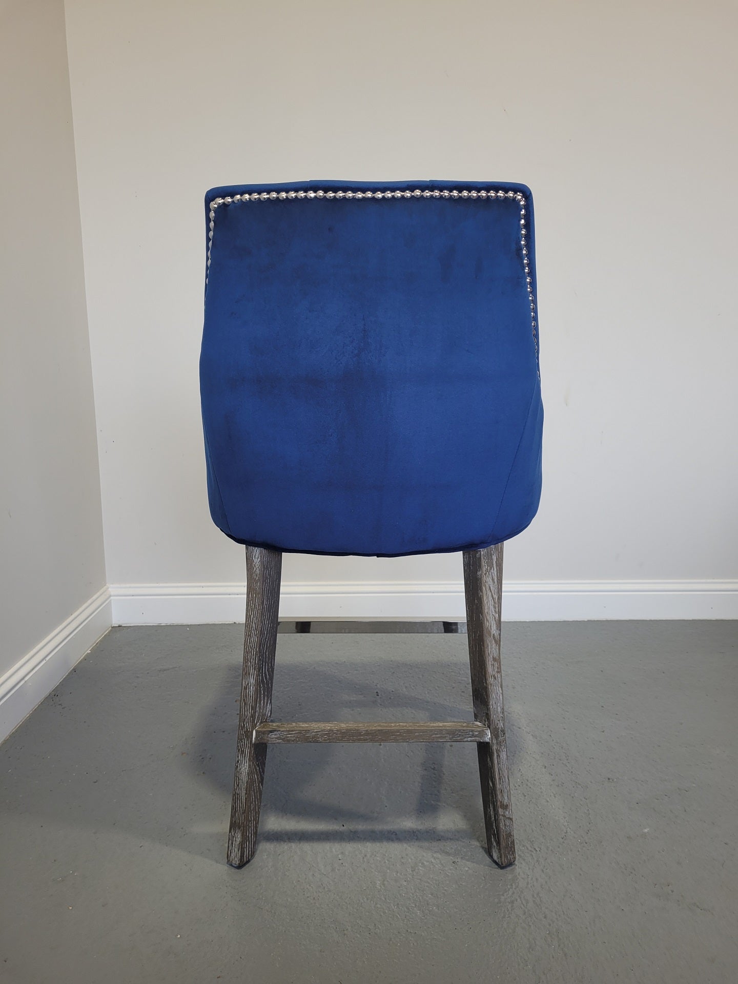 Camilla Stool Navy Velvet