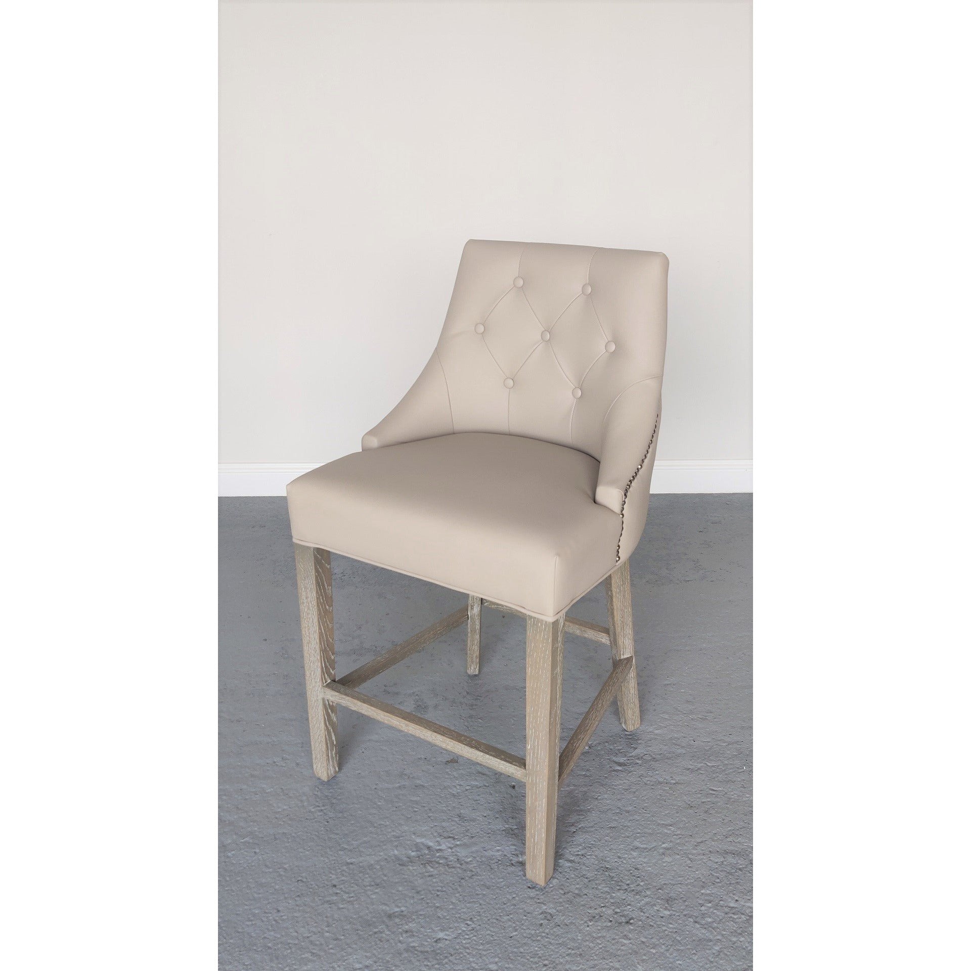 Camilla Stool Faux Leather Natural