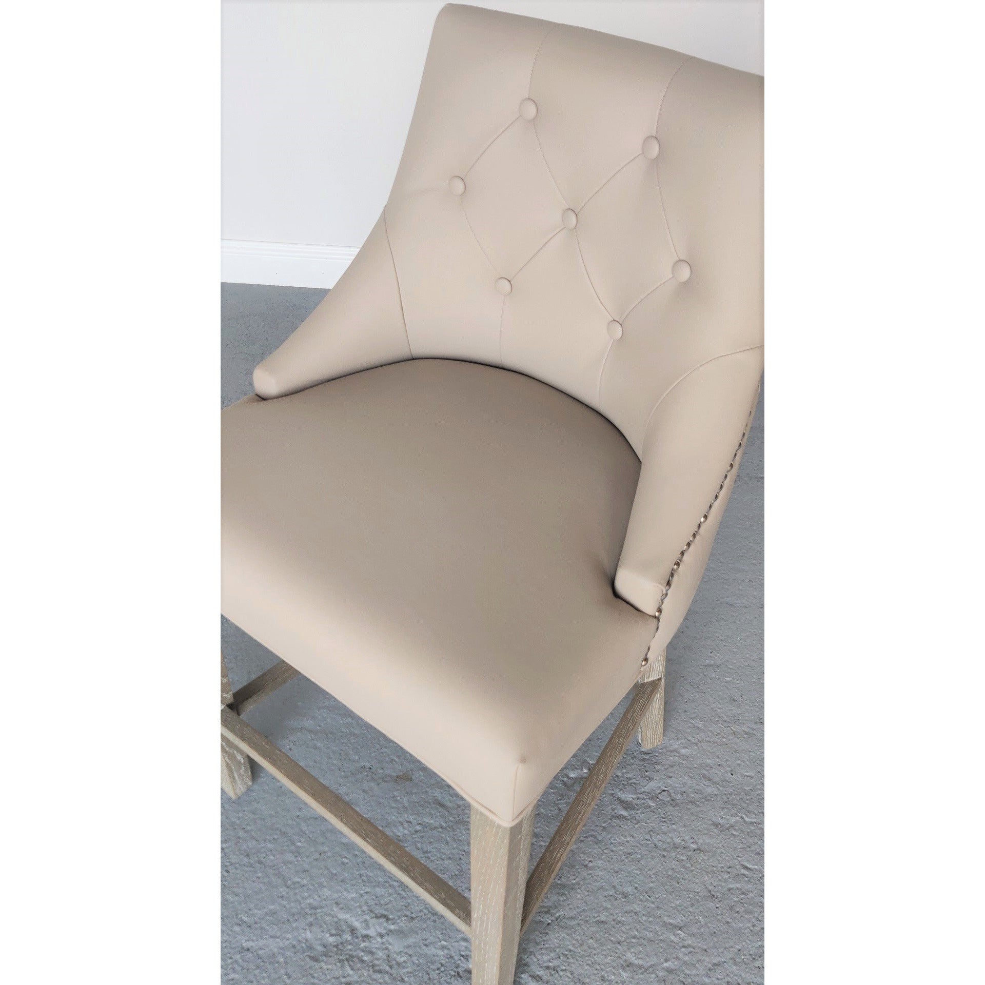 Camilla Stool Faux Leather Natural