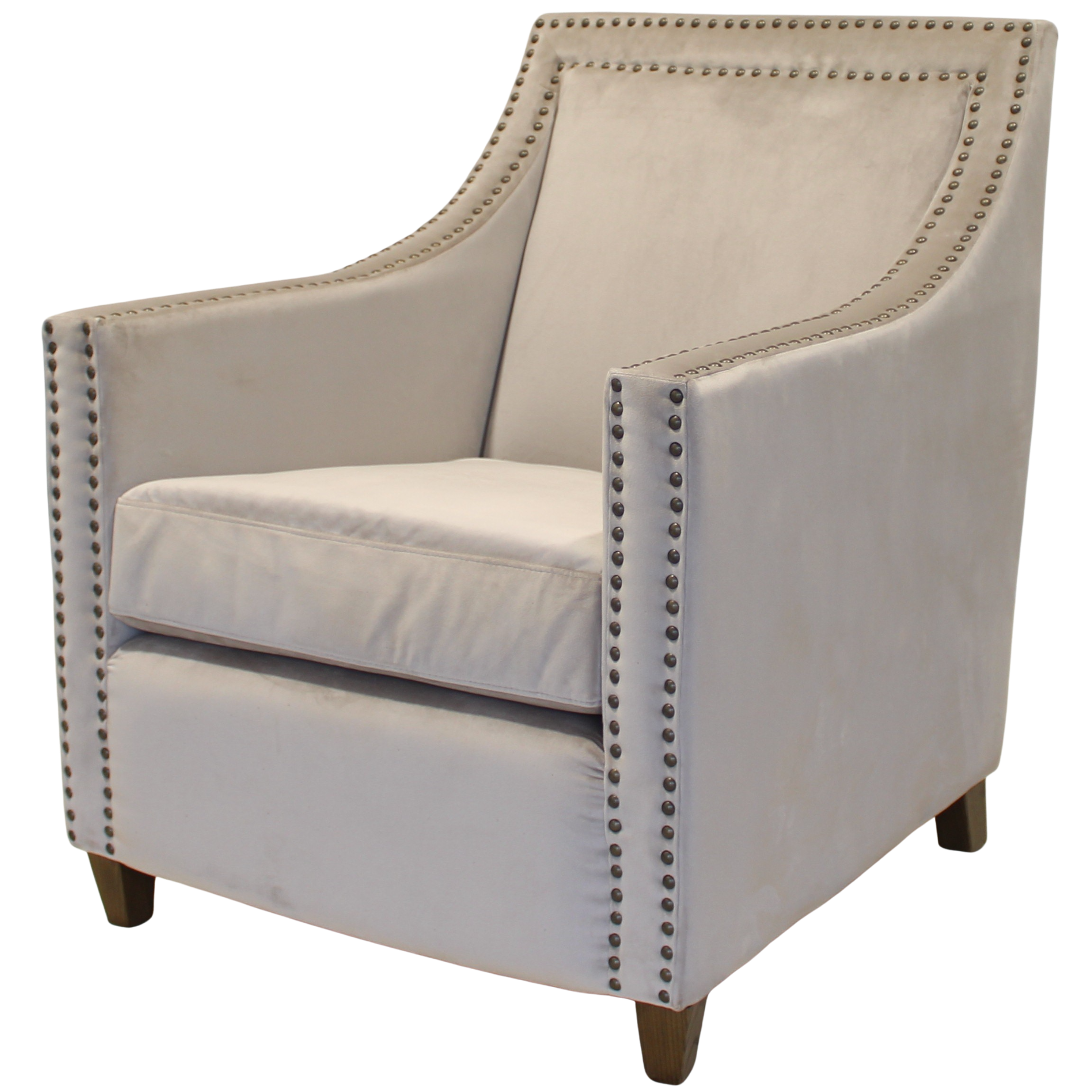 Catherine Accent Chair Taupe Velvet