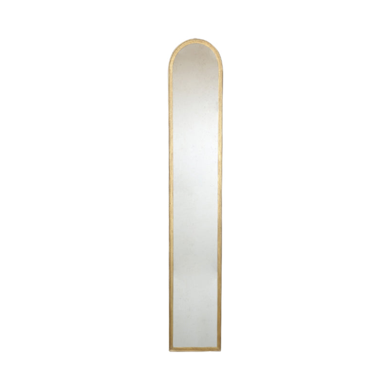 Celia Tall Slim Gold Mirror Rounded Top