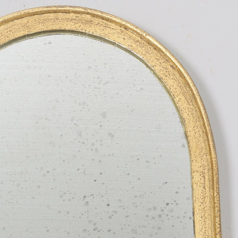 Celia Tall Slim Gold Mirror Rounded Top