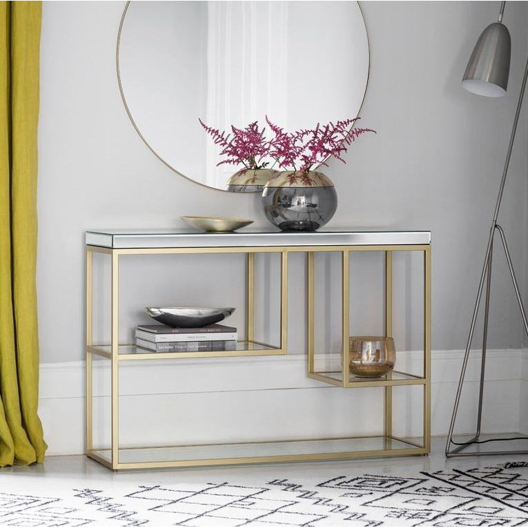 Pippa Console Table Champagne from Upstairs Downstairs Furniture in Lisburn, Monaghan and Enniskillen