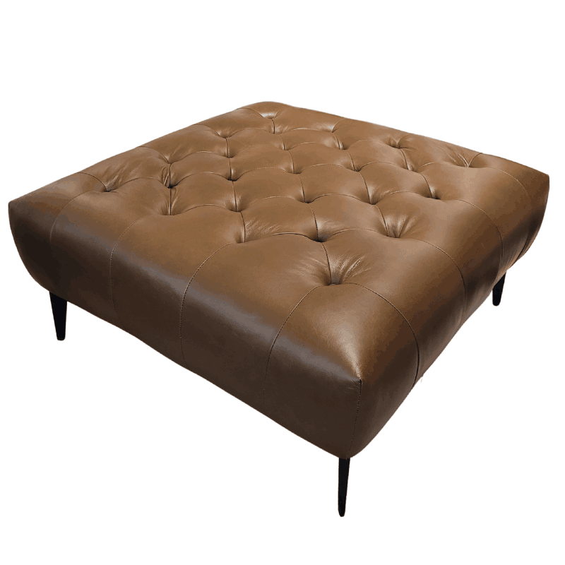 Chesterfield Footstool Leather