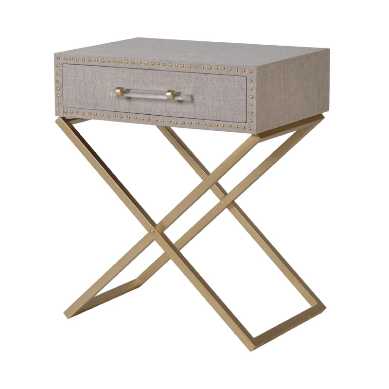 Cross Leg Bedside Table