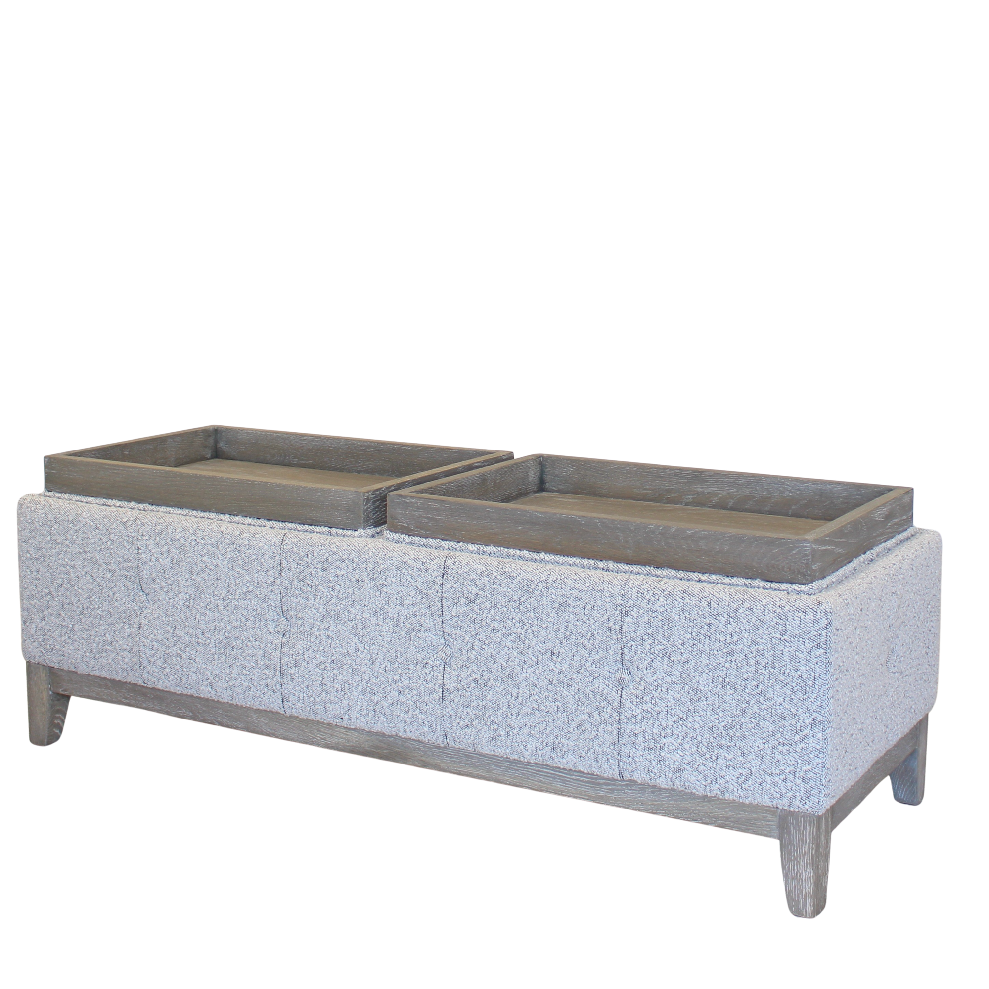 Dual Storage Ottoman - Boucle