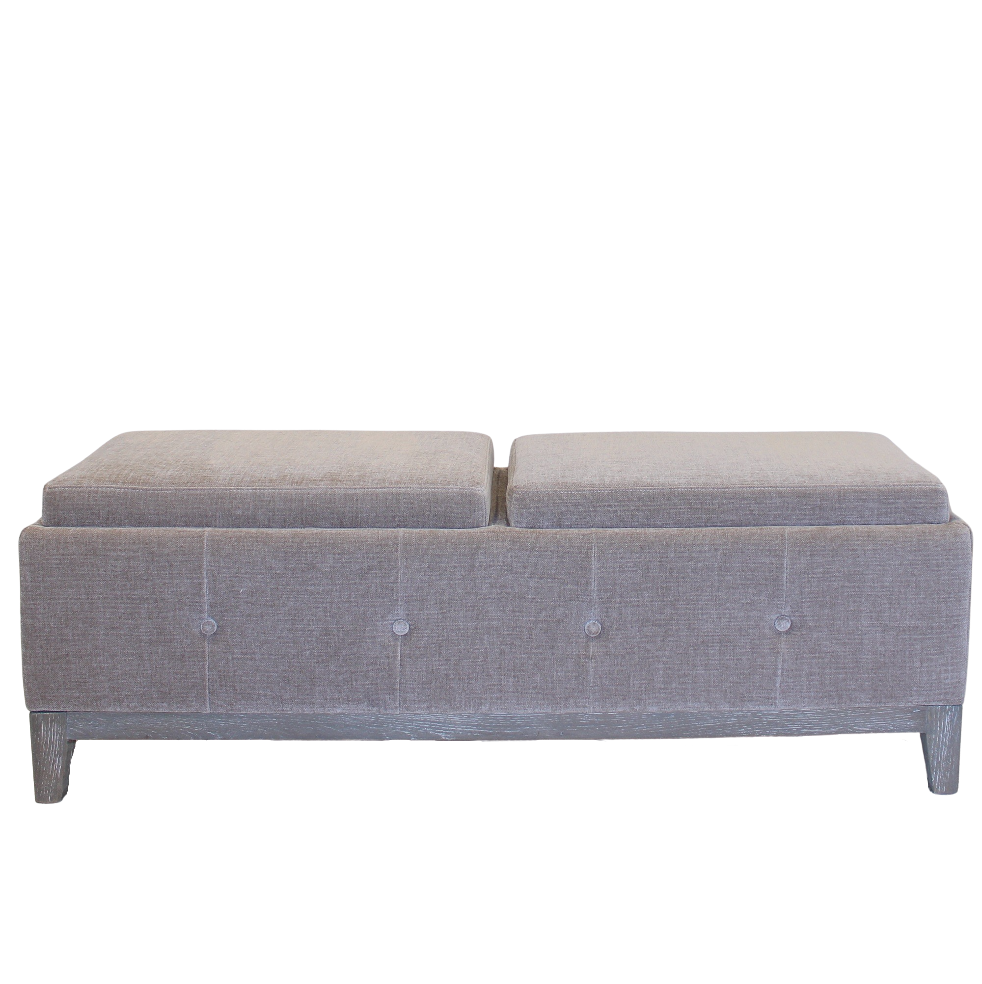 Dual Storage Ottoman - Beige