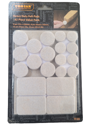 Trojan Felt Pads Assorted 42pk