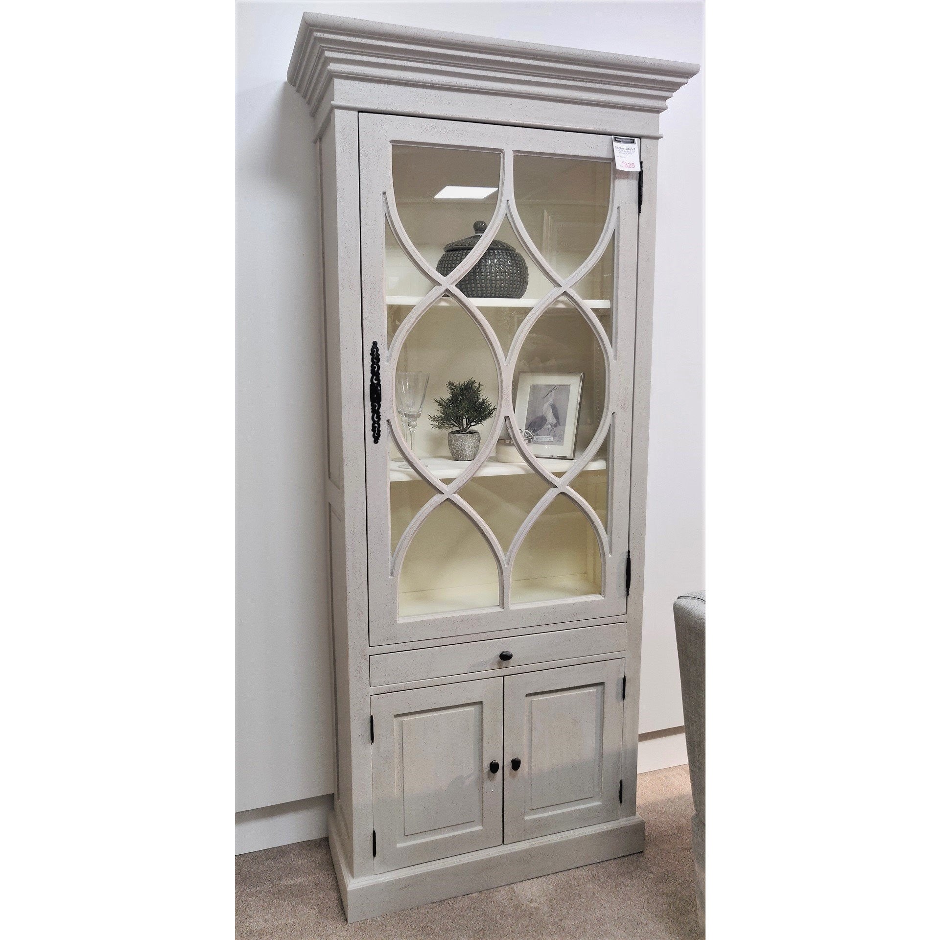 Grey Bookcase / Display Cabinet from UpstairsDownstairs.ie