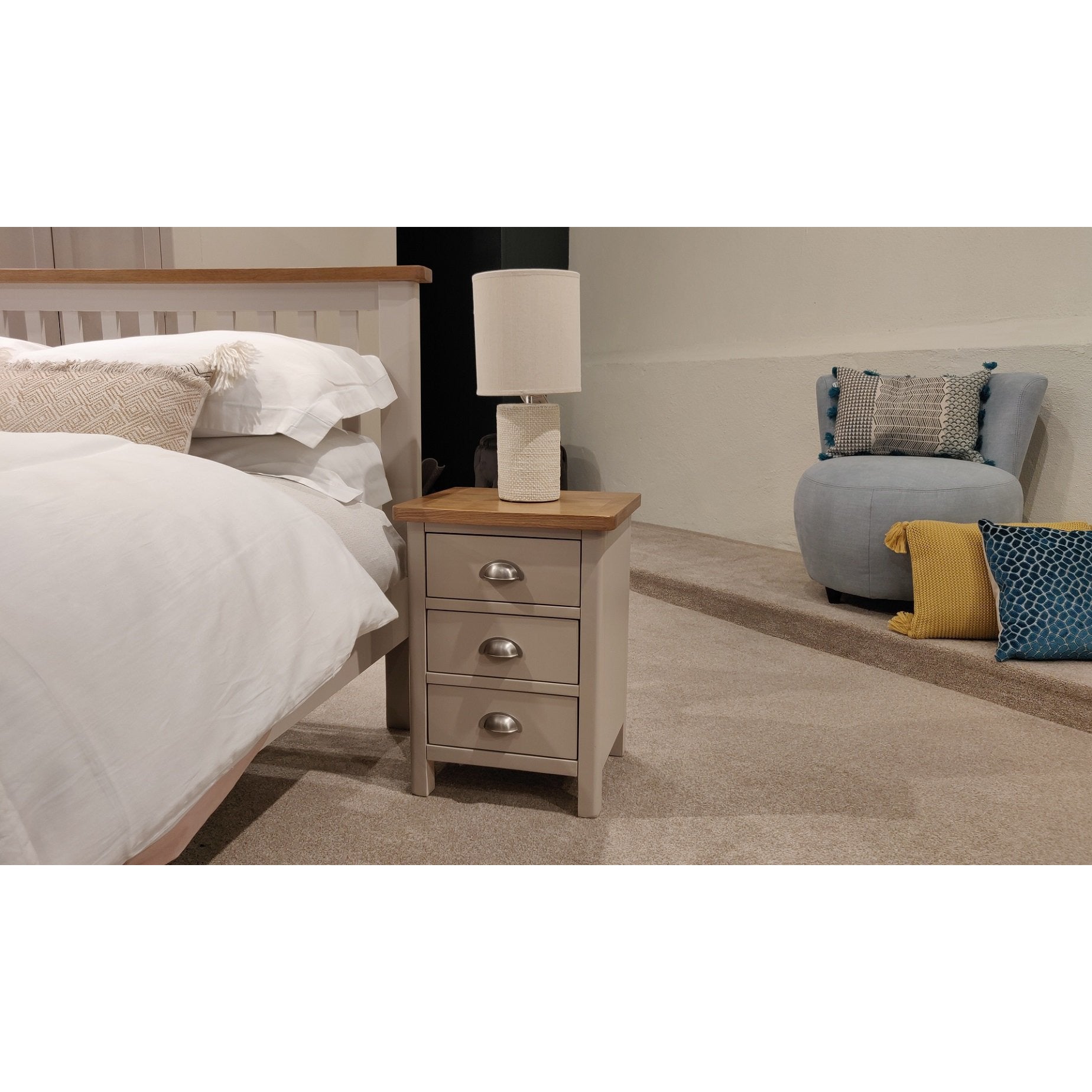 Harrogate 3 Drawer Bedside Table from Upstairs Downstairs Furniture in Lisburn, Monaghan and Enniskillen