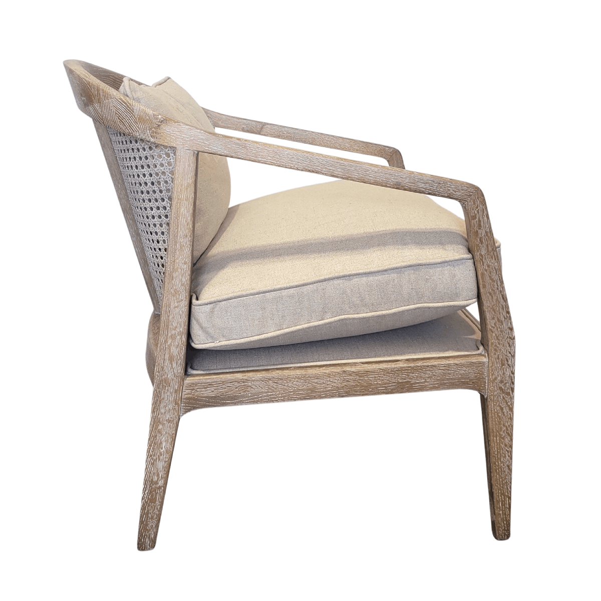 Hillary Curved Rattan Back Lounge Chair