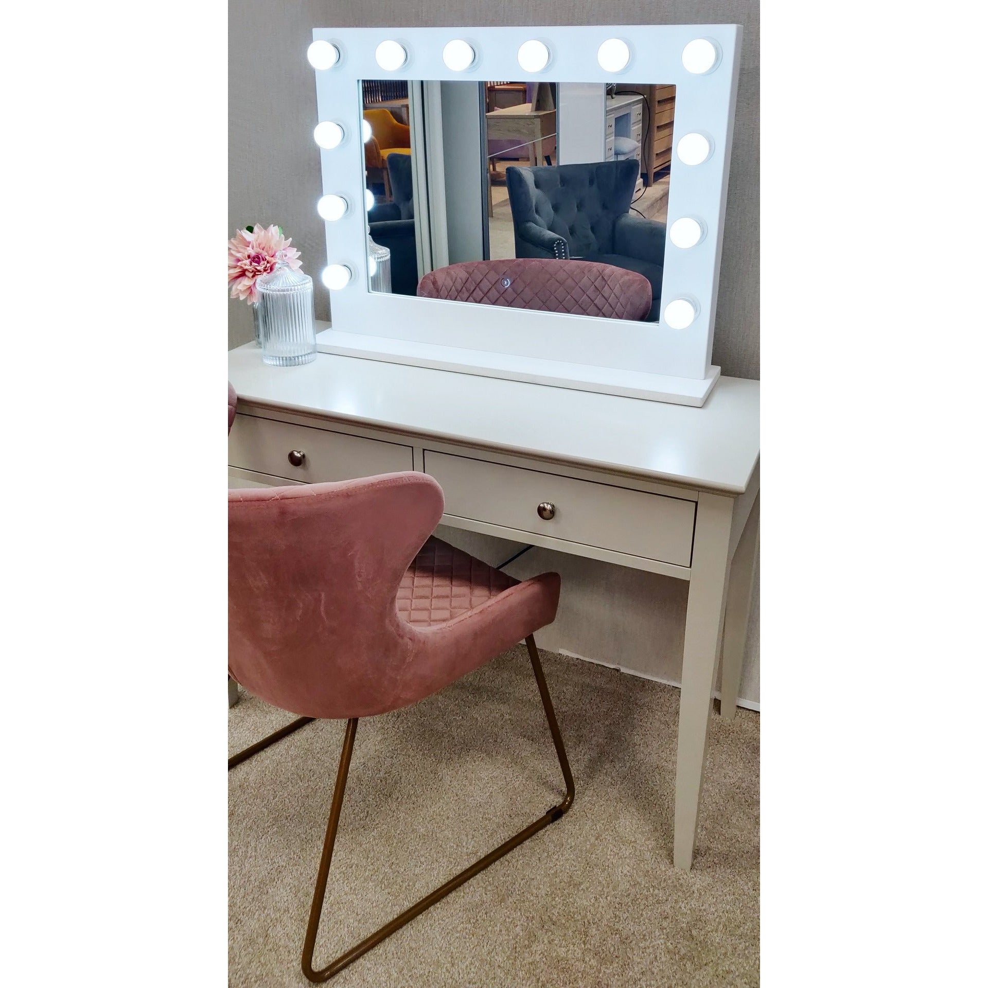 Hollywood Mirror - Standard Model from Upstairs Downstairs Furniture in Lisburn, Monaghan and Enniskillen