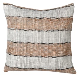 Natural Cotton Amber Stripe Cushion