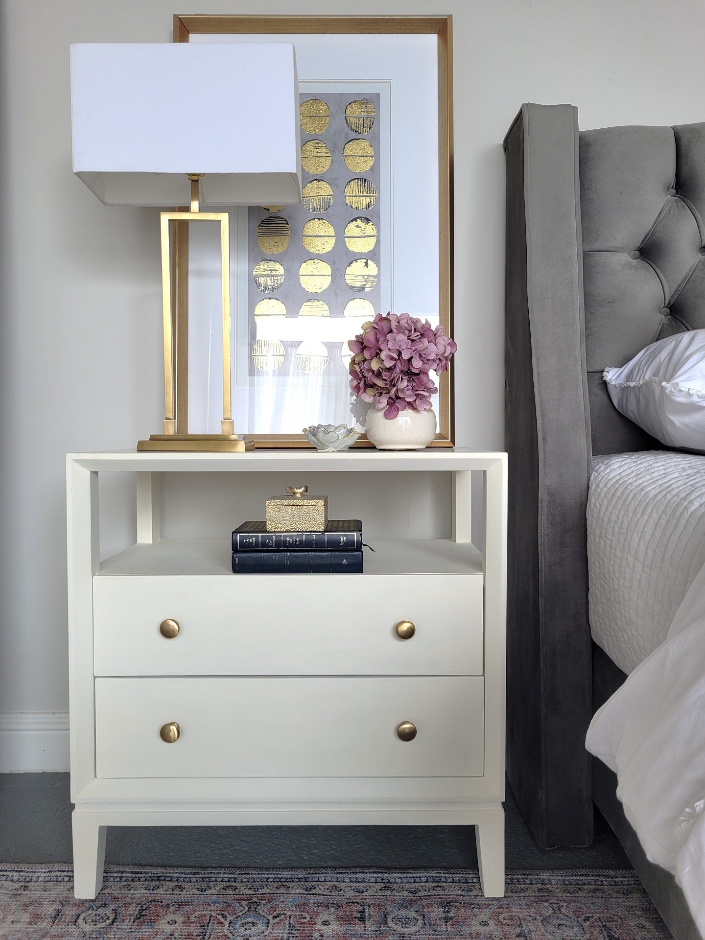 Kendall Large Bedside Table Ivory