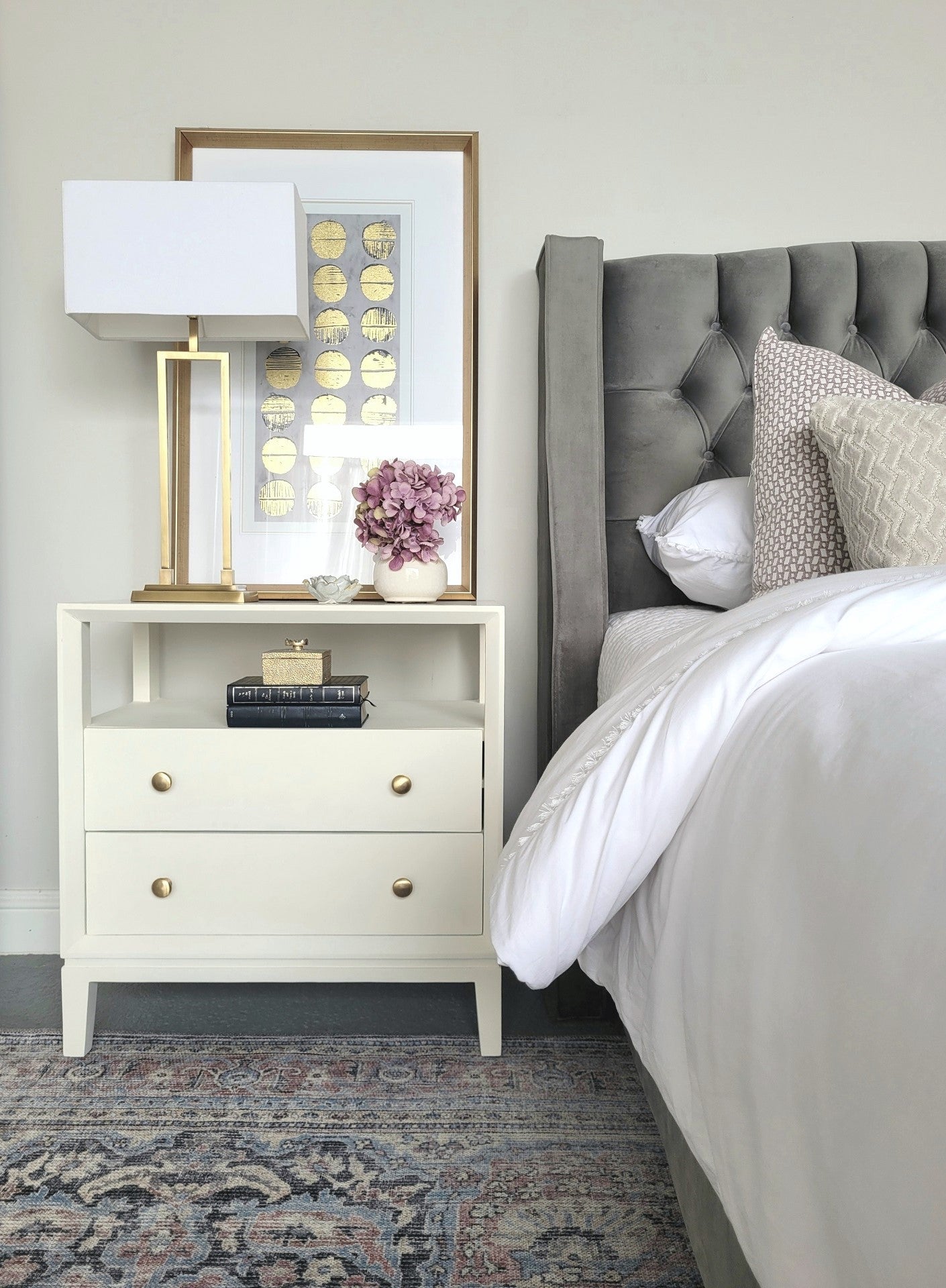 Kendall Large Bedside Table Ivory