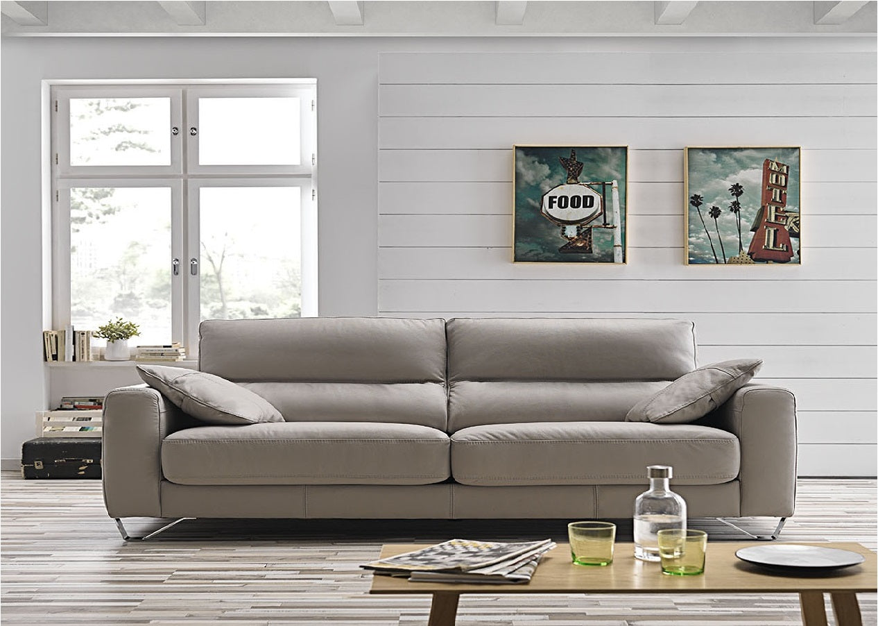 Lauren 3 Seater Slider Sofa - Light Grey