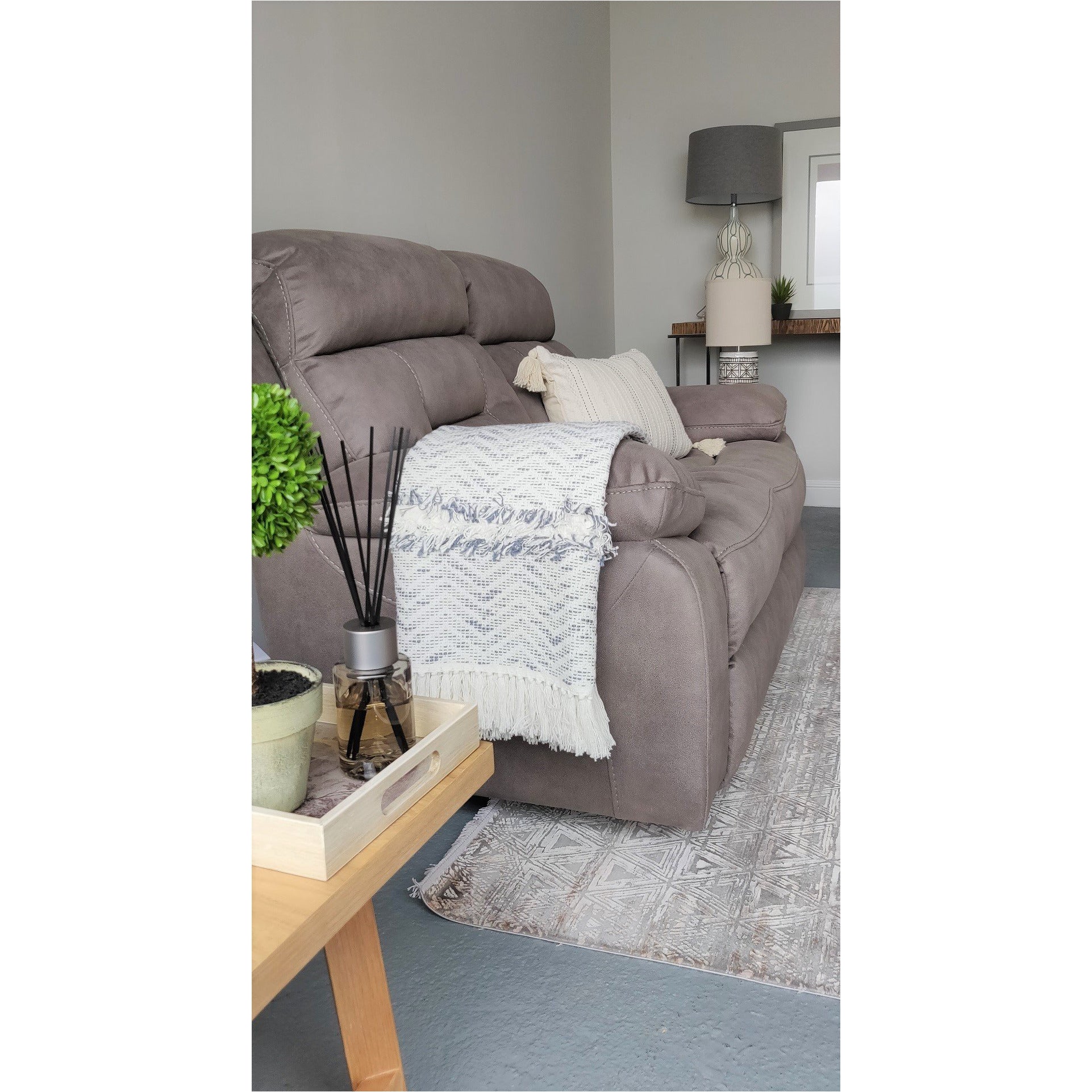 Legend 2 Seater Recliner Grey