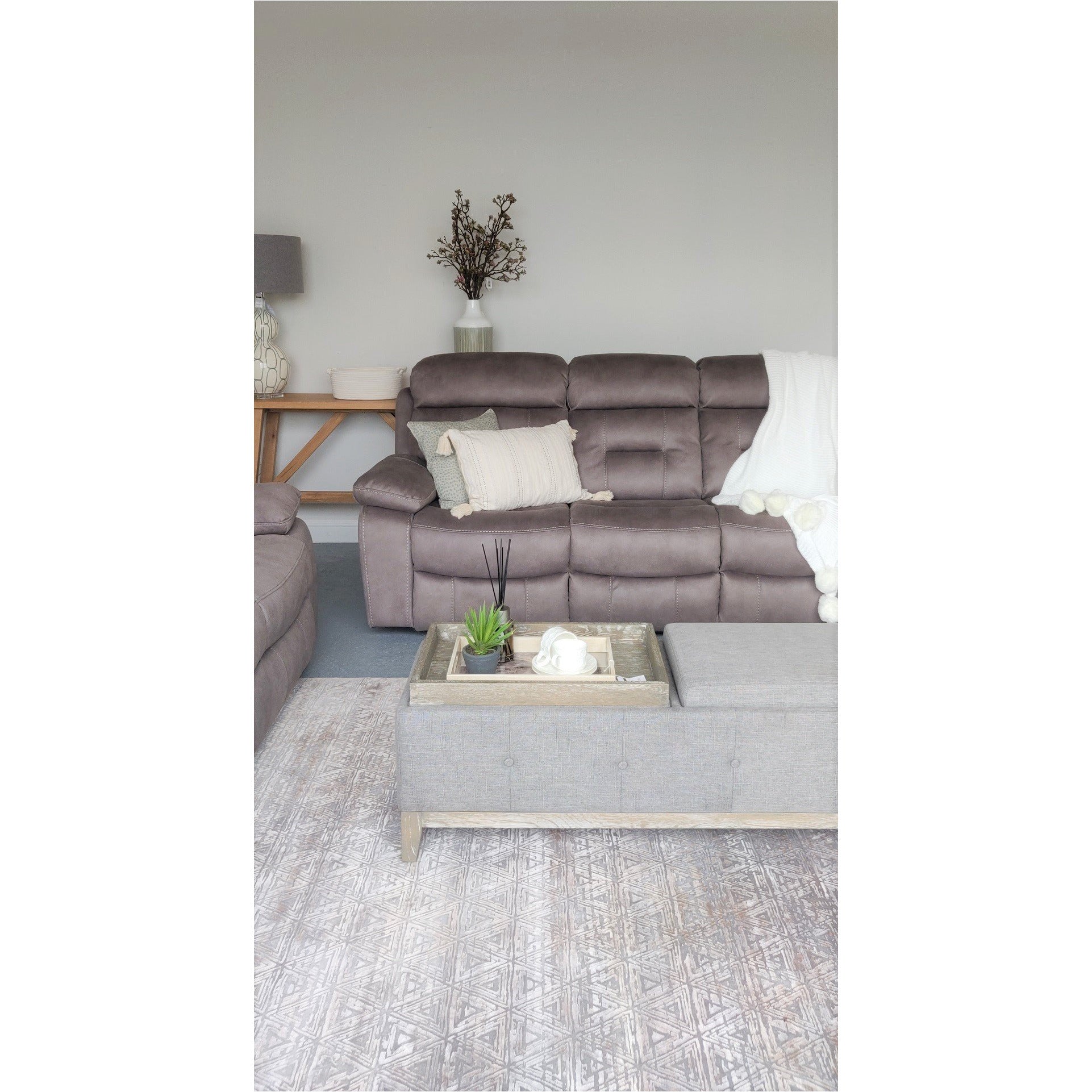 Legend 3 Seater Recliner Grey