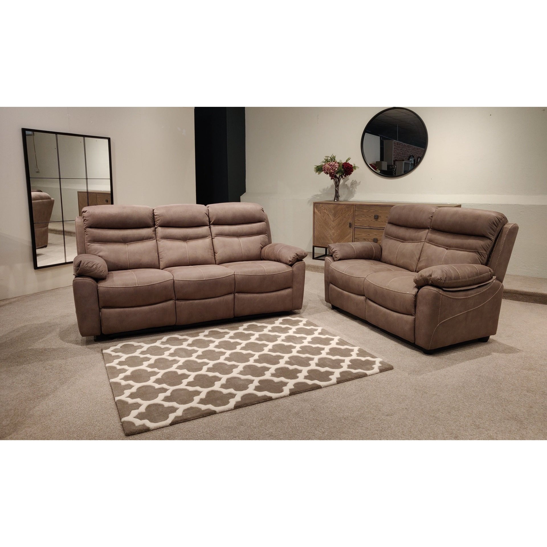 Lucy 3 Seater Recliner Pecan from Upstairs Downstairs Furniture in Lisburn, Monaghan and Enniskillen