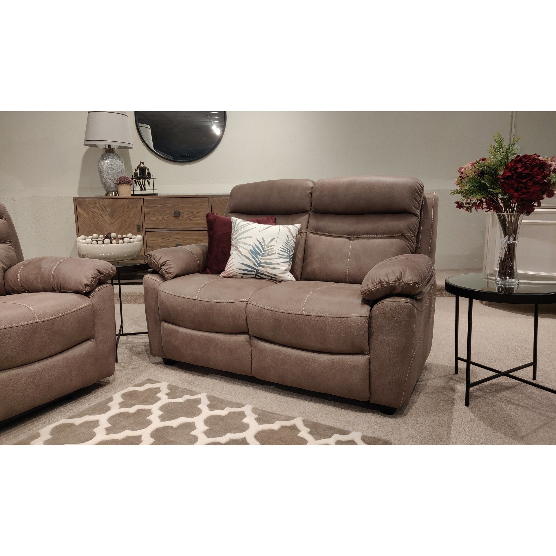 Lucy 2 Seater Recliner Pecan from Upstairs Downstairs Furniture in Lisburn, Monaghan and Enniskillen