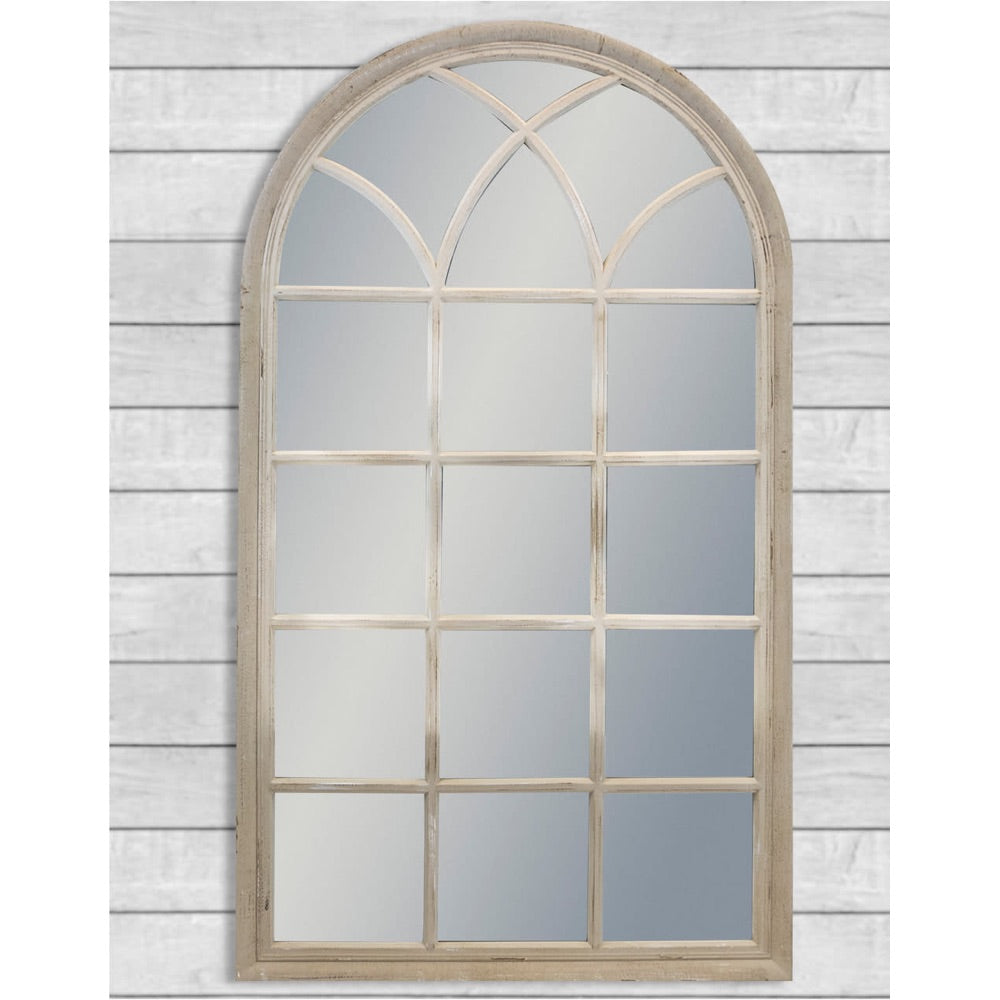 New Hampshire Large French Grey Window Mirror