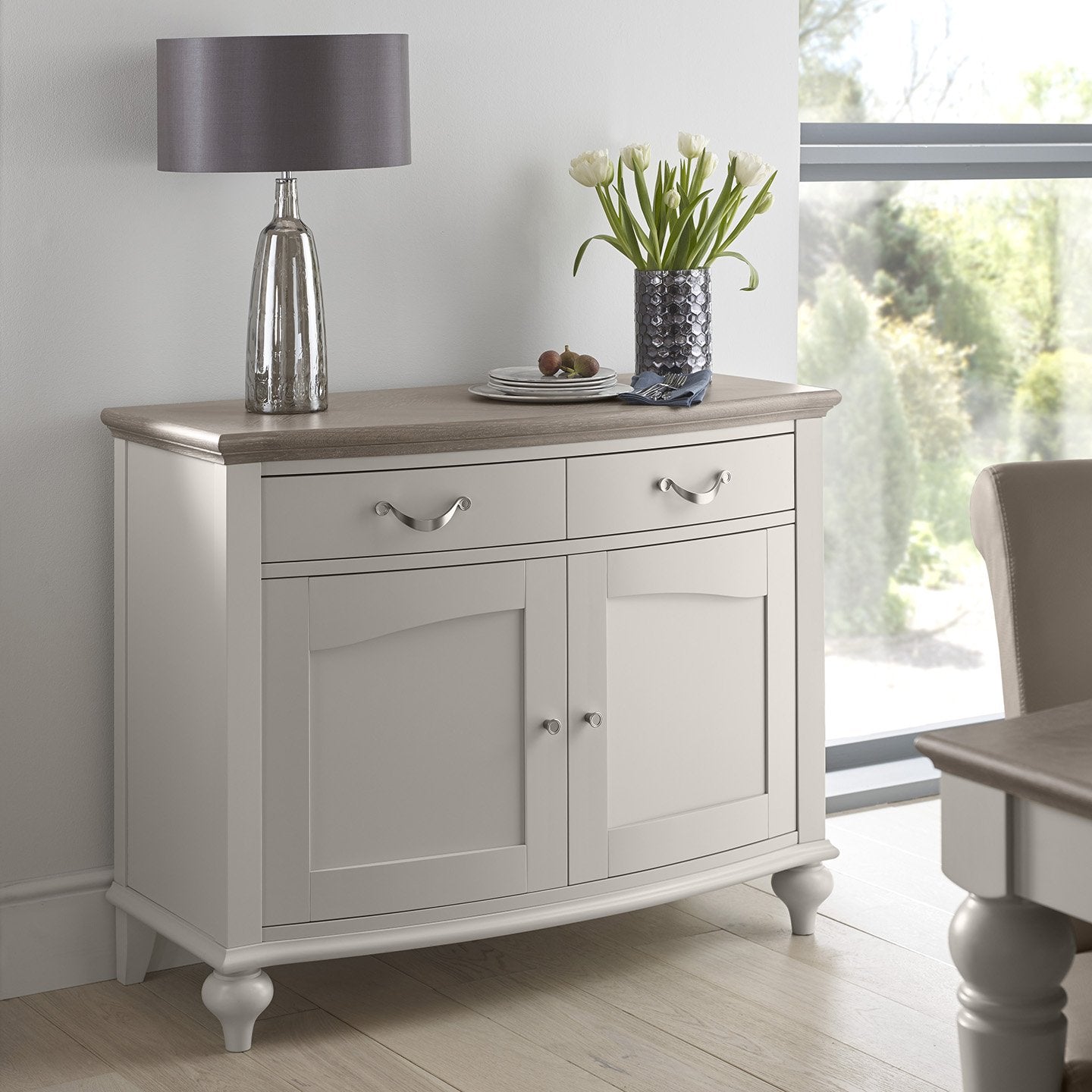 Montreux Small Sideboard - Soft Grey from Upstairs Downstairs Furniture in Lisburn, Monaghan and Enniskillen