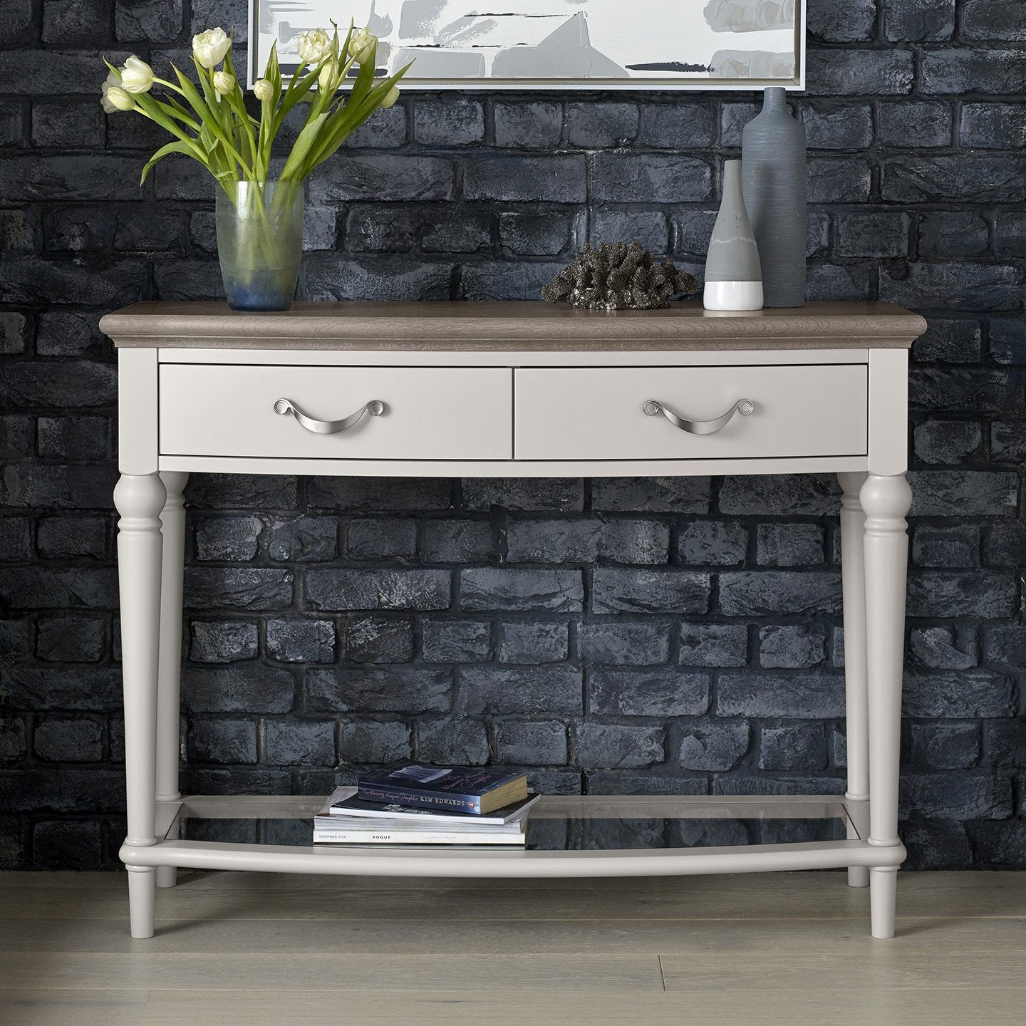 Montreux Console Table - Soft Grey from Upstairs Downstairs Furniture in Lisburn, Monaghan and Enniskillen