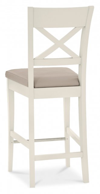 Montreux X Back Bar Stool Soft Grey Bonded Leather