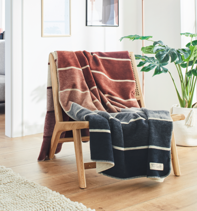 Jacquard blanket Multi Stripe Throw