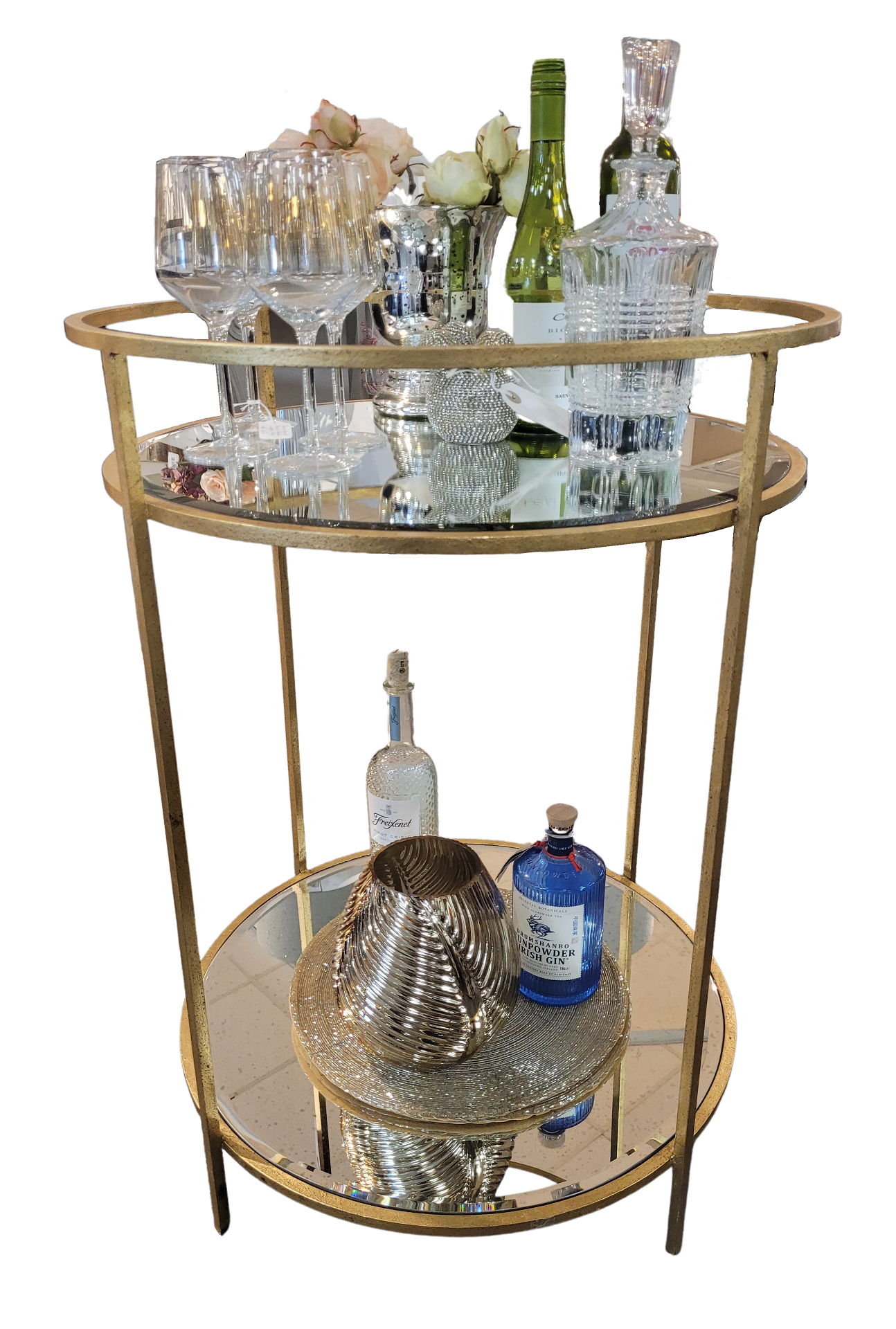 Sinclair Round Bar Table Gold