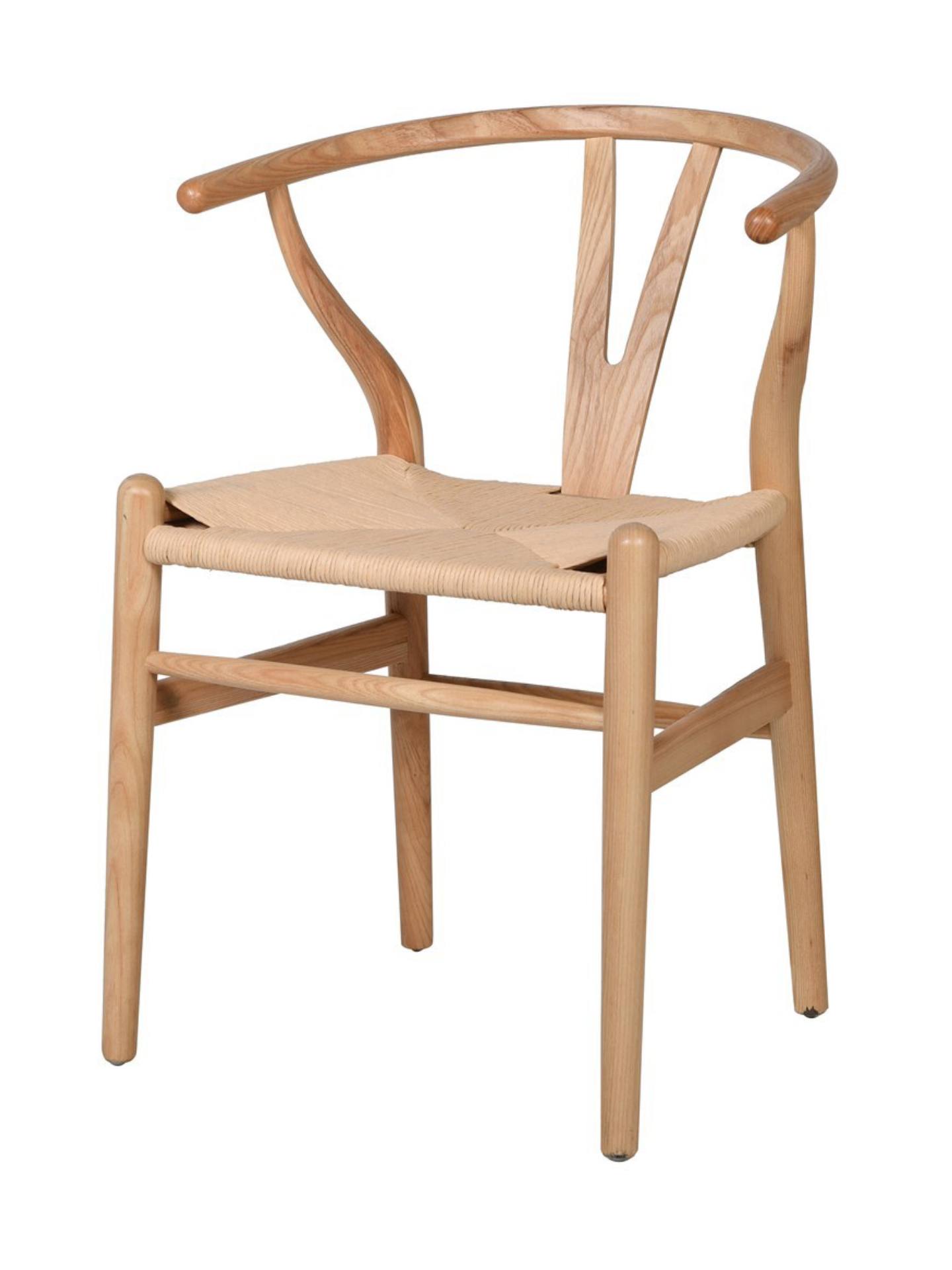 Solid Elm Wishbone Chair Natural