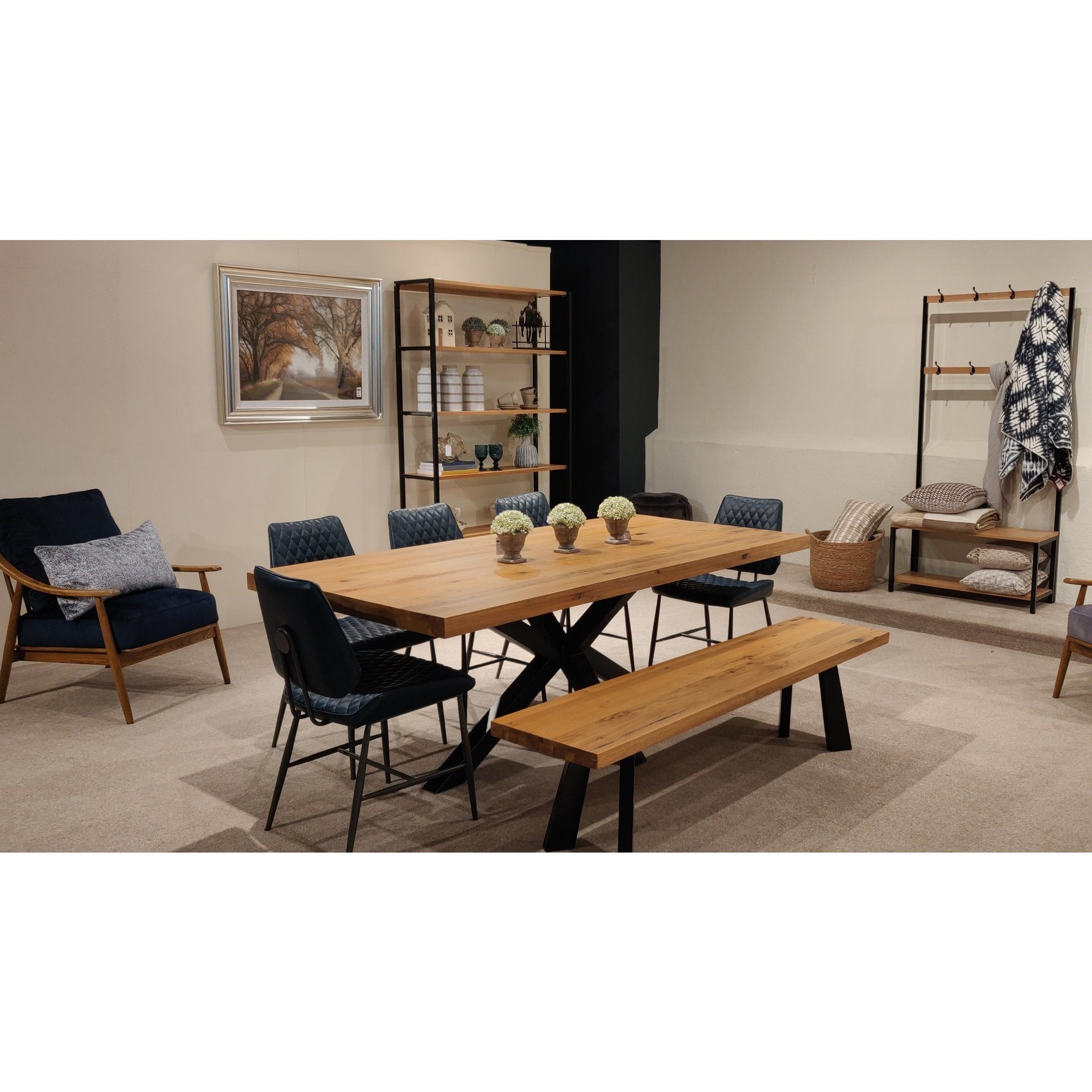 Dalton Dining Chair Ink Blue from Upstairs Downstairs Furniture in Lisburn, Monaghan and Enniskillen