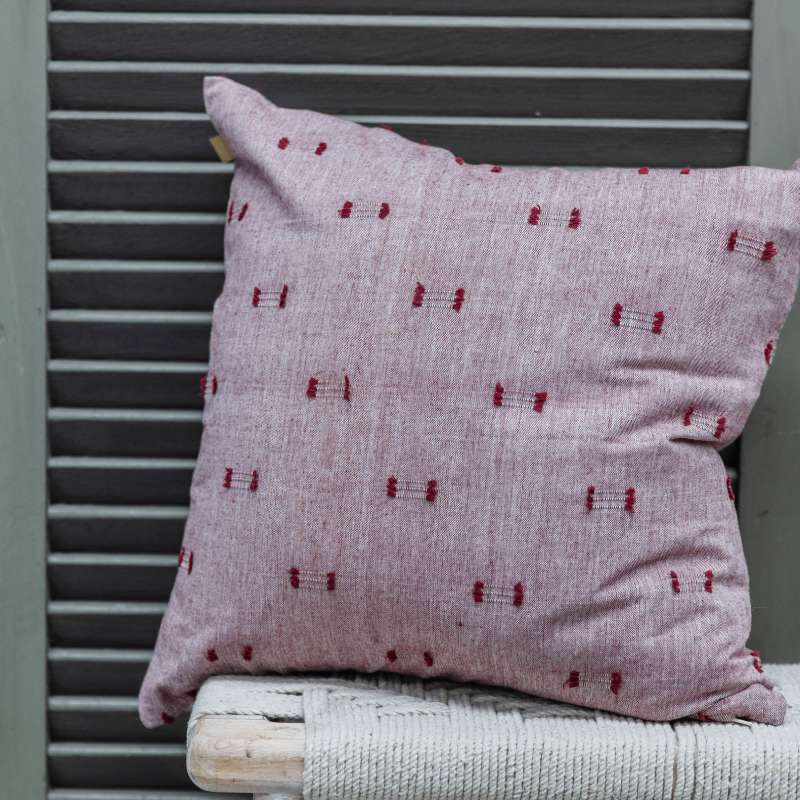 Tuft Cushion Ruby
