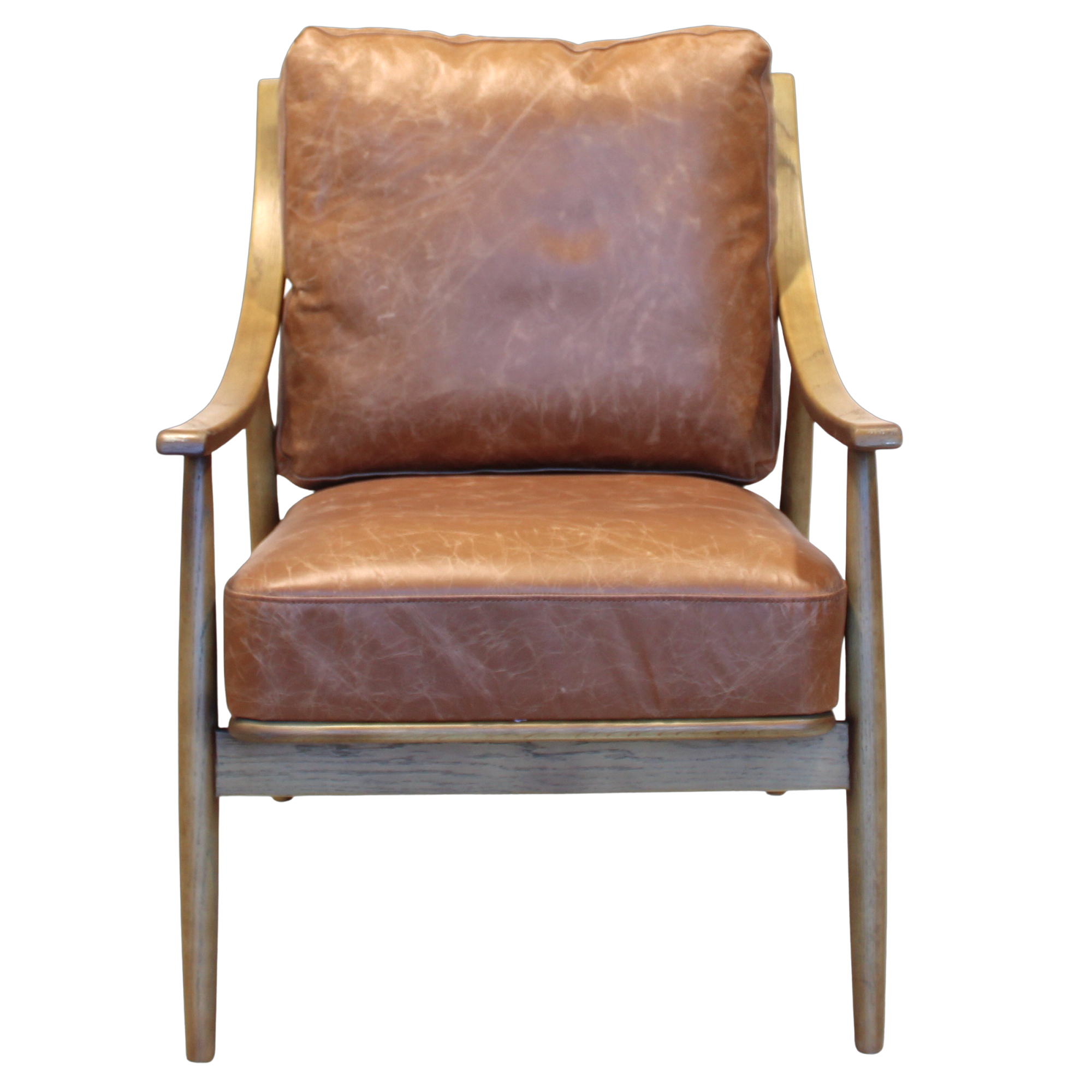 Victor Accent Chair Tan Leather