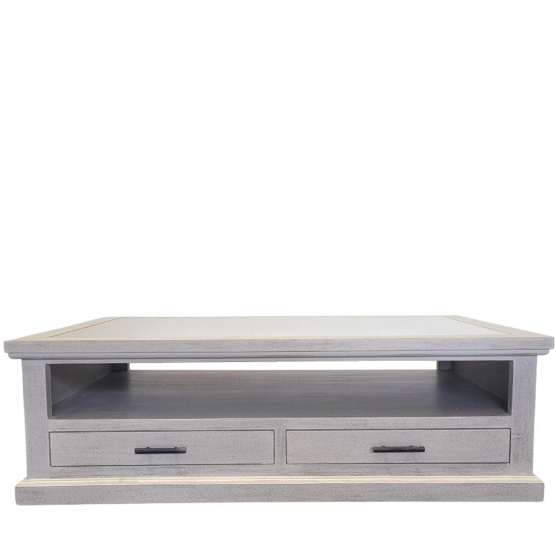 Windsor Grey Coffee Table Mirrored Top