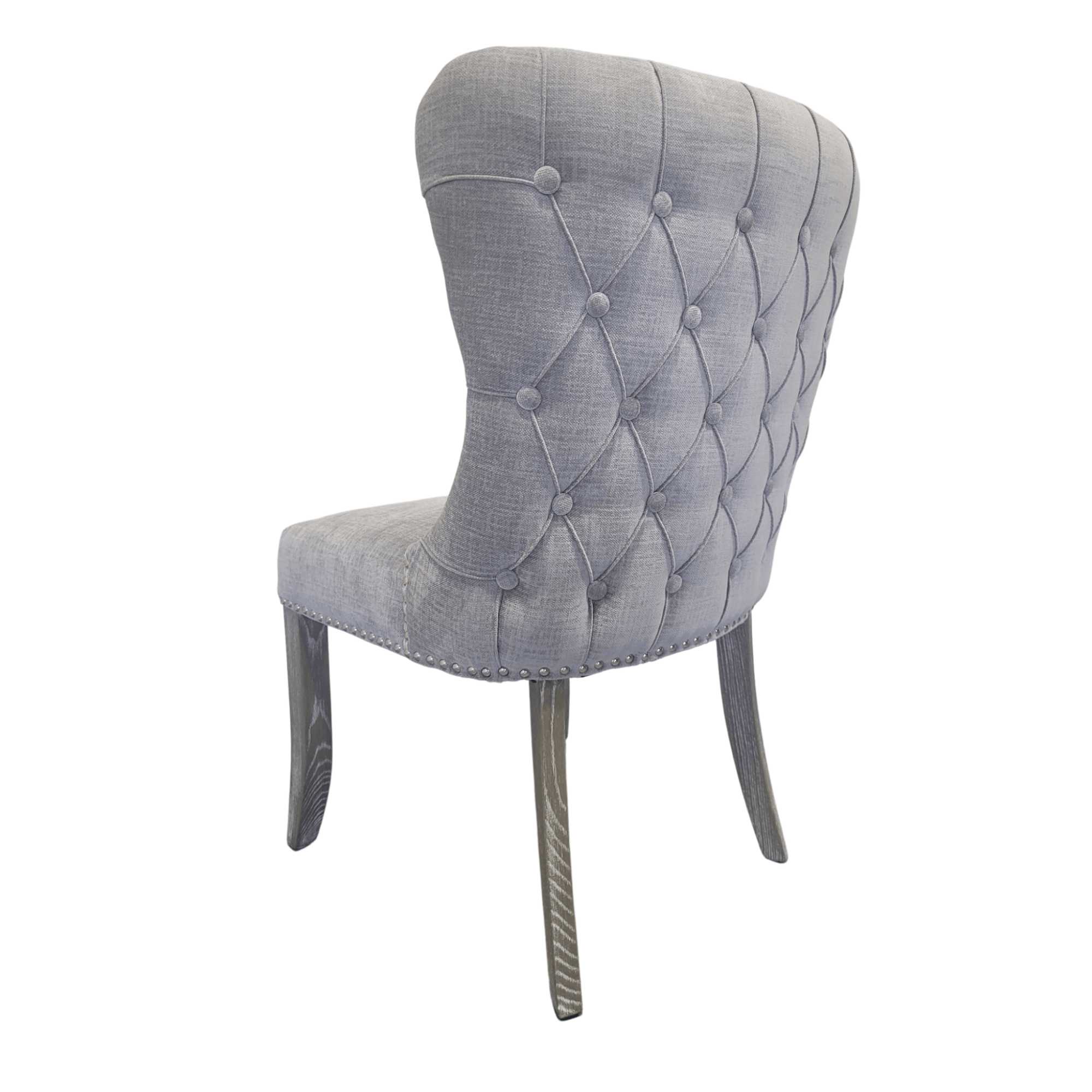 Amelia Fabric Dining Chair Light Grey