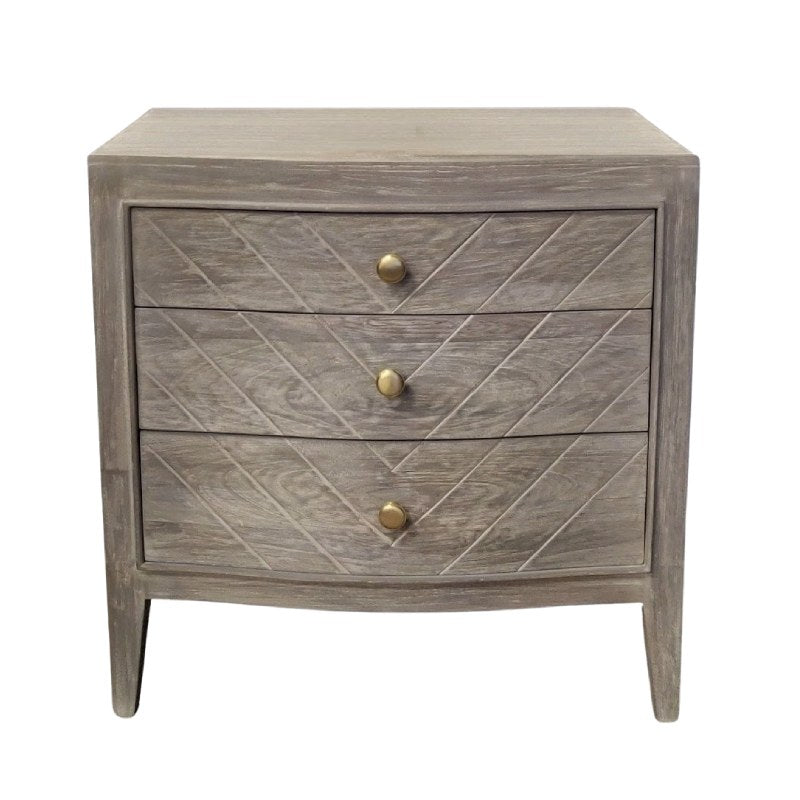 cannes bedside table | cannes locker | weathered mindi wood | neutral grey bedside table