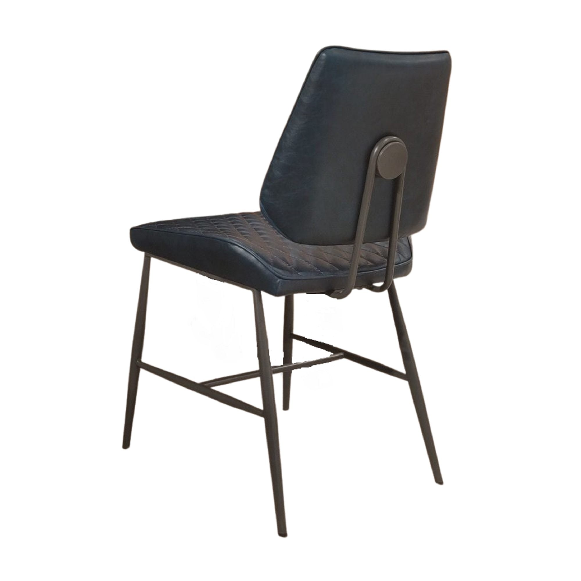 Dalton Dining Chair Blue | blue faux leather dining chair