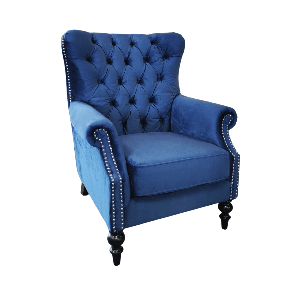 Darcy Velvet Chair Blue