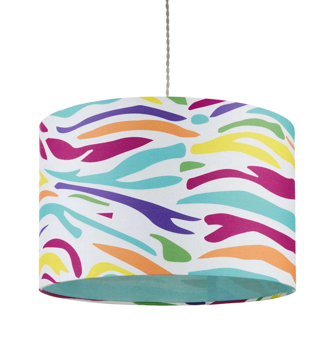 Multi Colour Zebra Print Pendant Shade