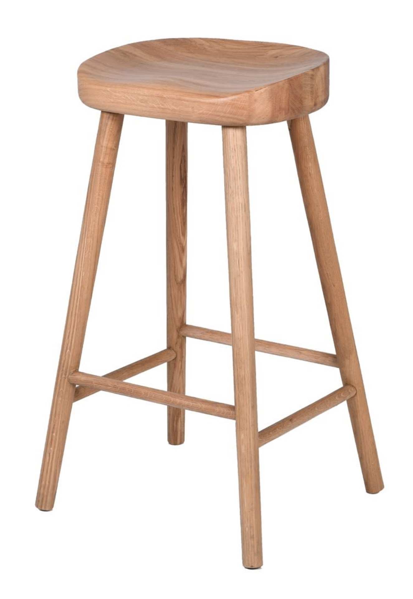 Weathered Oak Farmhouse Counter Stool- 4 Leg