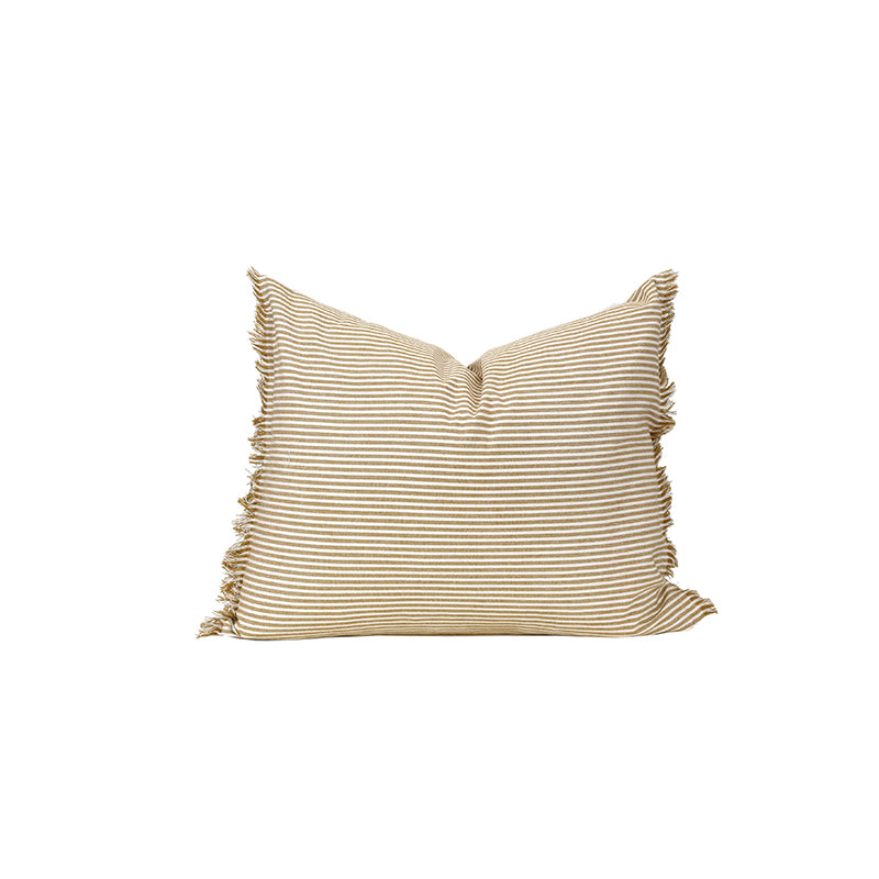 Abby Stripe Cushion - Mustard