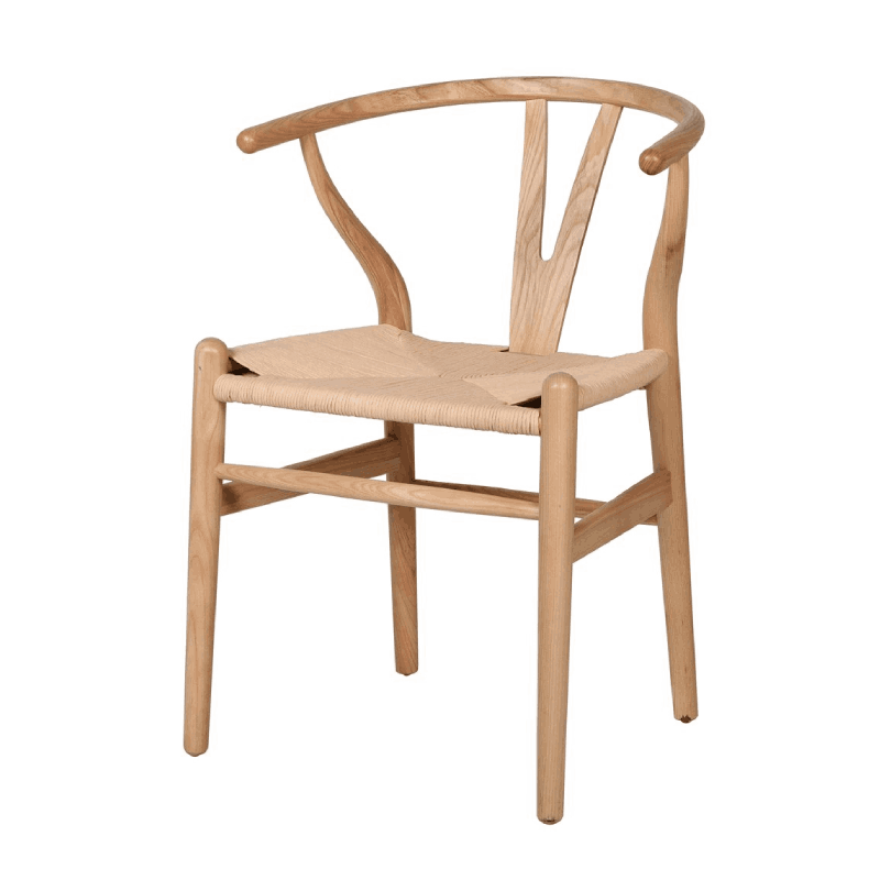 Solid Elm Wishbone Chair Natural