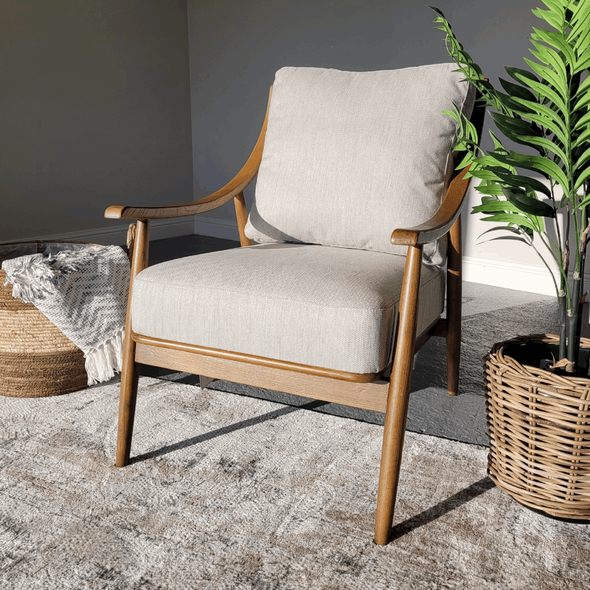 victor chair | accent chair | natural chair | ecru chair