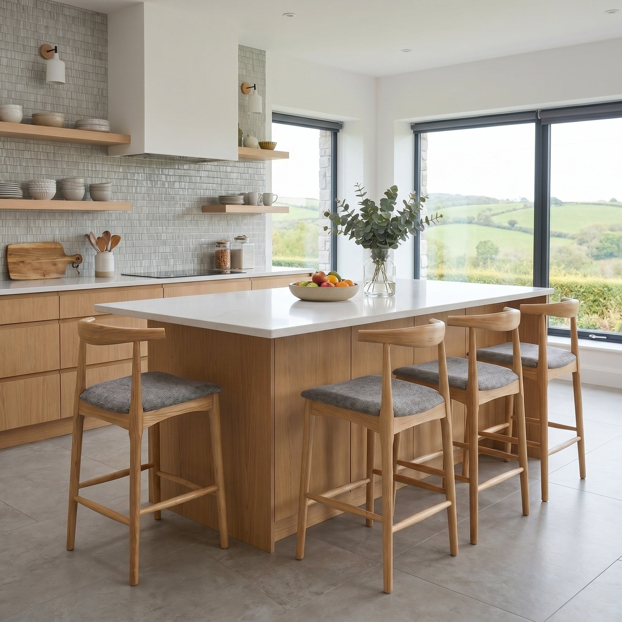 Elbow Counter Stool Oak
