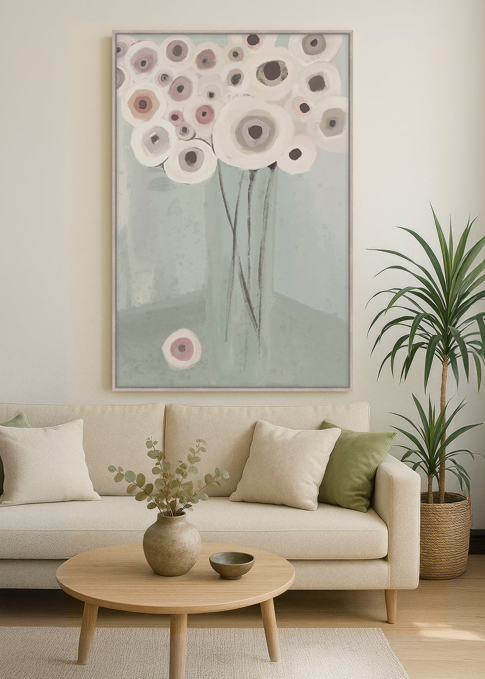 Anemone Bouquet Canvas Picture