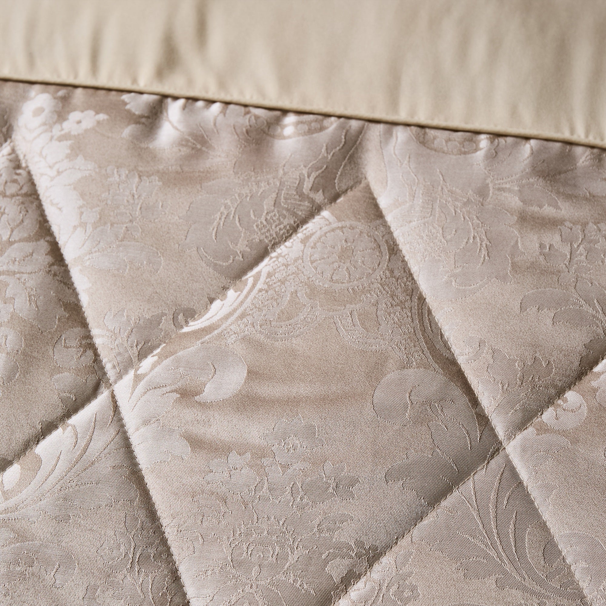 Damask Jacquard Champagne Duvet Set